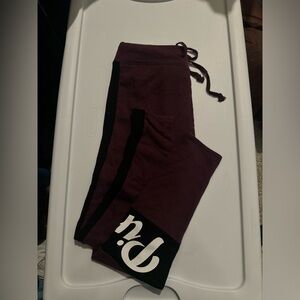 Burgundy PINK sweatpants XS